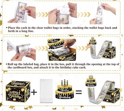 PUDEŁKO URODZINOWE DO WYCIĄGANIA PIENIĘDZY URODZINY PREZENT NIESPODZIANKA na Arena.pl