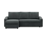 Narożnik uniwersalny, BLOM, velvet, 231x140x92, ciemny szary | TYLETEGOTU