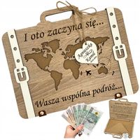 PUDEŁKO NA PIENIĄDZE ŚLUB PREZENT dla PARY MŁODEJ Kartka wesele grawer