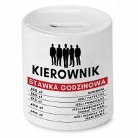 Skarbonka Dla Kierownika Stawka Godzinowa Prezent Z Nadrukiem Ze Zdjęciem