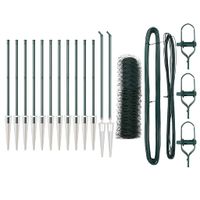 Ogrodzenie z słupkami Zielony 0.6 x 25 m Stal pokryta PCV