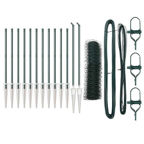 Ogrodzenie z słupkami Zielony 0.6 x 25 m Stal pokryta PCV na Arena.pl