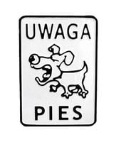 tablica 15*20cm uwaga pies - tab m p20