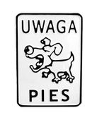 tablica 15*20cm uwaga pies - tab m p20