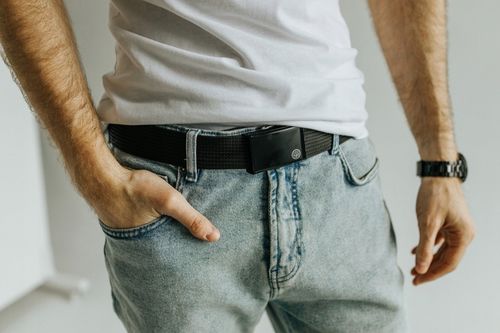 BETLEWSKI pasek męski parciany materiałowy do spodni jeansów pas na Arena.pl