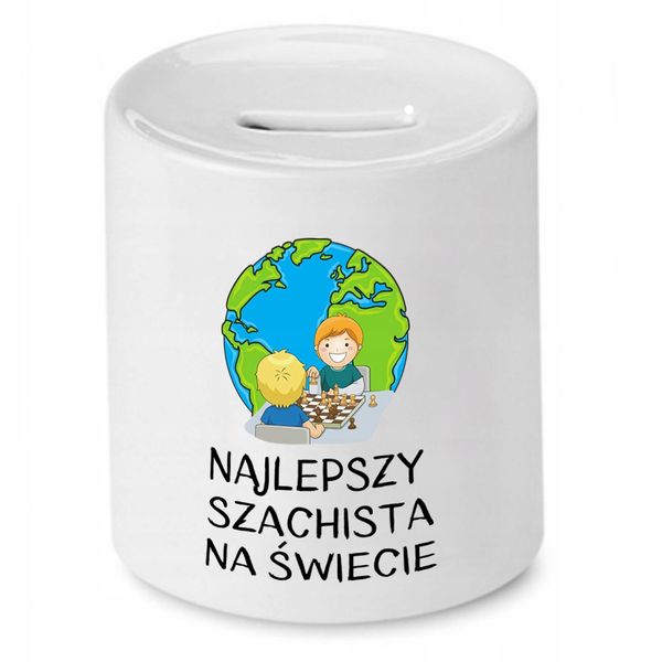 Dla Szachisty Skarbonka Najlepszy Szachisty Z Nadrukiem Ze Zdjęciem zdjęcie 1