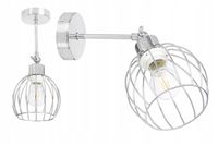 LAMPA KINKIET ścienny ruch loft drut na E27 chrom