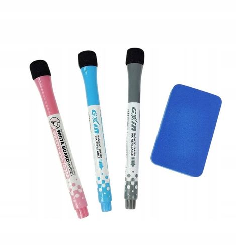 PLANER NA LODÓWKĘ MIESIĘCZNY Kalendarz magnetyczny Tablica + Gąbka MARKERY na Arena.pl