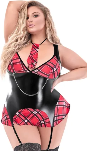 magic silk flirty dress up plus size - sukienka z łańcuszkiem i dodatkami na Arena.pl