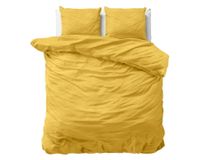 200x220 kpl pościeli STONE WASHED bawełna musztarda