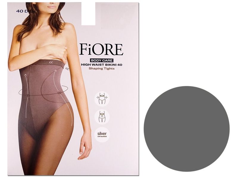 Rajstopy bikini z wysokim stanem 40den Fiore Graphite 2 zdjęcie 1