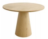 Stół OTTO fi120 cm dąb japandi okrągły grzybek do jadalni kuchni