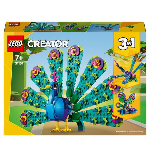 KLOCKI LEGO CREATOR 31157 Egzotyczny Paw 3w1 Motyl Ważka na Arena.pl