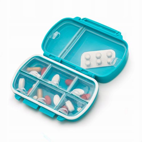 POJEMNIK ORGANIZER KASETKA PUDEŁKO NA LEKI PODRÓŻNY VITAMMY PILLA MULTI 8 na Arena.pl