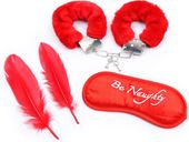 fetish fever   bondage set   4 pieces   red