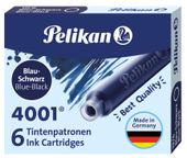 NABOJE ATRAMENTOWE KRÓTKIE 6SZT PALIKAN 4001 GRANATOWE