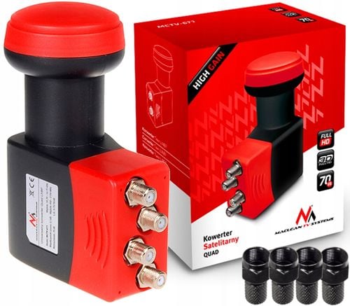 Konwerter satelitarny Maclean MCTV-671 Quad High Gain na Arena.pl