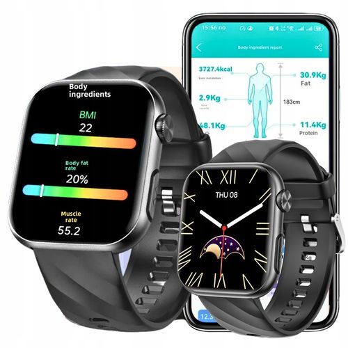 SMARTWATCH Z FUNKCJĄ POMIARU CUKRU GLUKOZA AMOLED MT500 CIŚNIENIE MENU Pl na Arena.pl