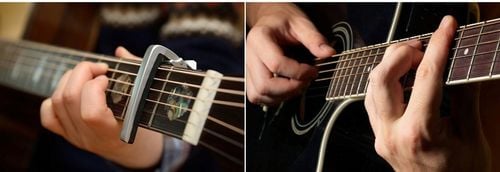 KAPODASTER GITARY AKUSTYCZNEJ KLASYCZNEJ ELEKTRYCZNEJ KAPO CAPO + KOSTKA na Arena.pl