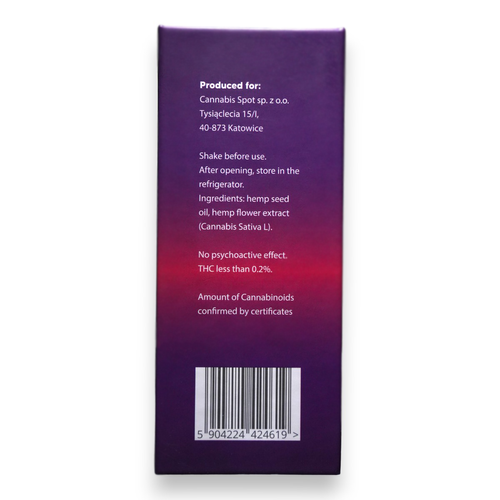 Olejek Pain Stop Premium - 20% CBG + 10% CBN + 10% CBD na Arena.pl