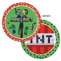 talerze papierowe minecraft 23cm 8 szt.