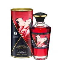 shunga aphrodisiac warming oil blazing cherry 100ml - rozgrzewający
