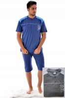 Klasyczna męska piżama na lato bawełniana M
