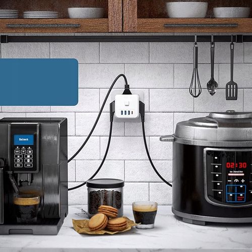 ROZGAŁĘŹNIK SIECIOWY KOSTKA 3 GNIAZDA USB USB C na Arena.pl