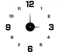 ZEGAR ŚCIENNY 3D NAKLEJANY NA ŚCIANĘ XXL DUŻY 130 CM PRZYKLEJANY CICHY