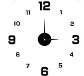 ZEGAR ŚCIENNY 3D NAKLEJANY NA ŚCIANĘ XXL DUŻY 130 CM PRZYKLEJANY CICHY