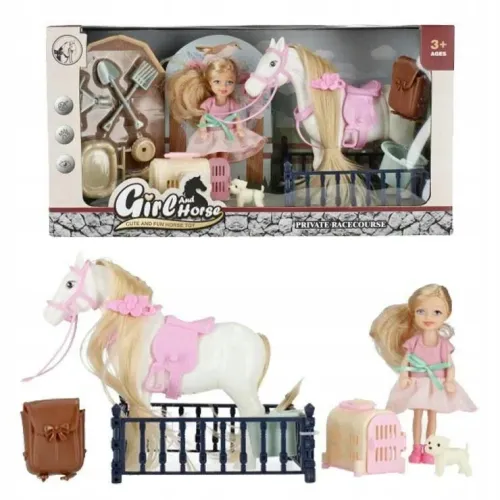 Lalka Z Koniem Psem I Akcesoriami na Arena.pl