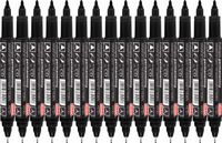 Marker dwustronny do CD Toma TO-321 czarny x15