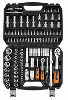 NEO ZESTAW KLUCZY NASADOWYCH 110 EL 1/2" 1/4" TORX SATYNOWE WALIZKA 10-211