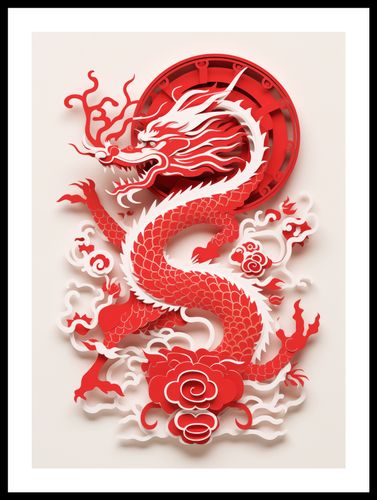 Plakat 39,5x55cm Czerwony Smok na Arena.pl