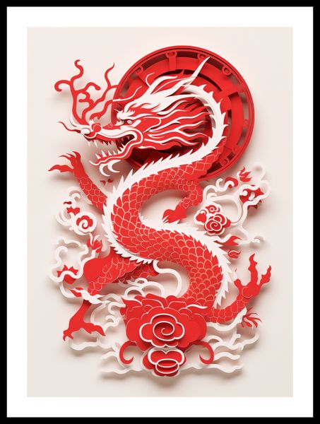 Plakat 39,5x55cm Czerwony Smok zdjęcie 3