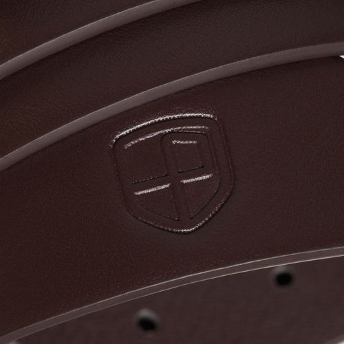 brązowy, wąski pasek damski ze skóry ekologicznej - peterson 105 na Arena.pl