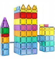 KREATYWNE KLOCKI BLOKI PANELE MAGNETYCZNE 3D 110EL KONSTRUKCYJNE POJAZDY