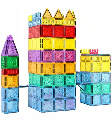 KREATYWNE KLOCKI BLOKI PANELE MAGNETYCZNE 3D 110EL KONSTRUKCYJNE POJAZDY na Arena.pl