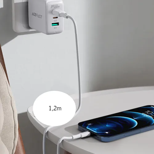 Acefast kabel MFI USB Typ C - Lightning 1,2m, 30W, 3A czarny (C2-01 black) na Arena.pl