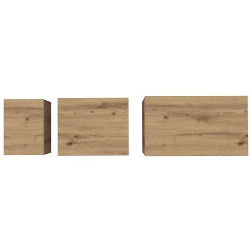 Stolik Kawowy Nesting 3 pcs dąb artisan 60 x 35 x 56 cm na Arena.pl