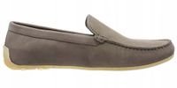 Clarks Reazor Edge Półbuty brązowe skórzane nubukowe wsuwane 40