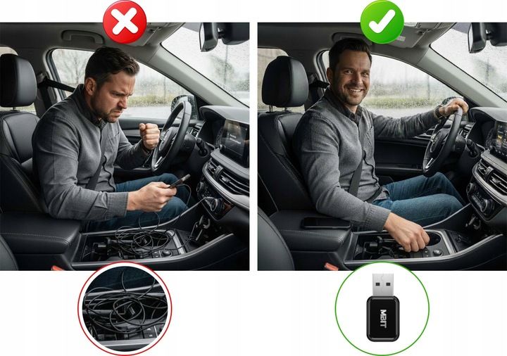 ADAPTER BEZPRZEWODOWY CARPLAY CAR PLAY ANDROID AUTO 2w1 BLUETOOTH iOS zdjęcie 3
