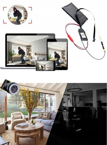 UKRYTA MINI MAŁA KAMERA IP WiFi DETEKCJA FULL HD SZPIEGOWSKA ANDROID IOS na Arena.pl