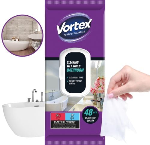 vortex chusteczki nawilżane do łazienki, flip top, 48 sztuk na Arena.pl