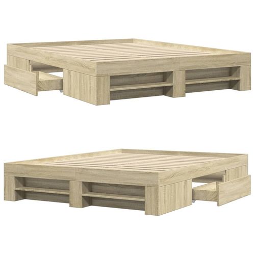 Łóżko bez materaca, dąb sonoma, 150x200 cm na Arena.pl