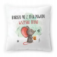 Poduszka Myszki Na Urodziny Na Prezent Z Nadrukiem Ze Zdjęciem