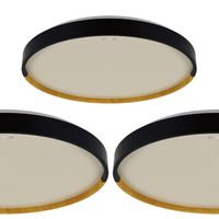 Lampa plafon sufitowy okrągły czarny drewno FARNA LED C 24W NW Struhm 04156