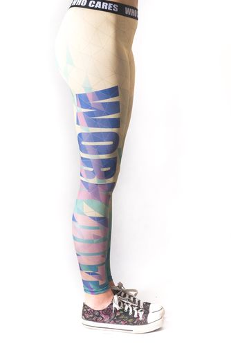 LEGINSY WORK OUT BEIGE na Arena.pl