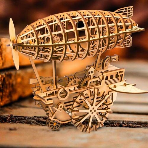 Puzzle 3D Robotime drewniany model sterowca na Arena.pl