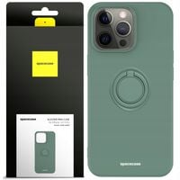 ETUI MATOWE DO IPHONE 13 PRO SPACECASE SILICONE RING SILIKONOWE + SZKŁO